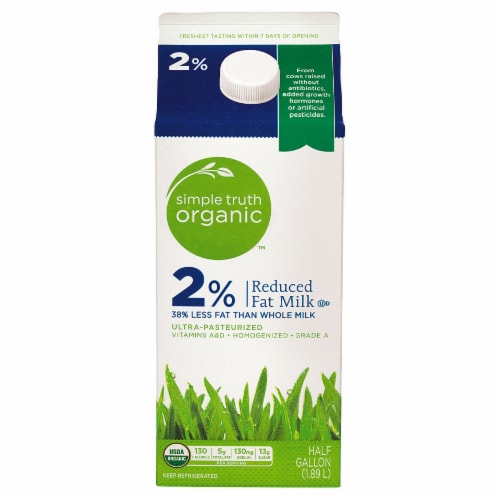 Simple Truth Organic™ 2% Reduced Fat Milk Perspective: front