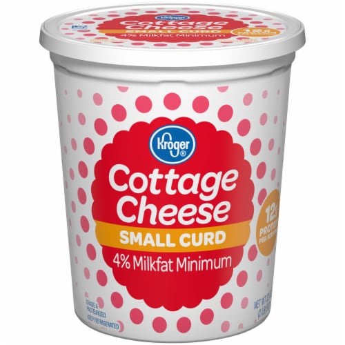 Kroger® 4% Milkfat Small Curd Cottage Cheese Tub Perspective: front