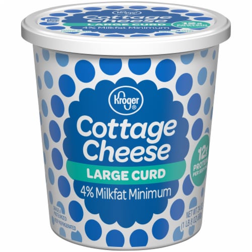 Kroger®  4% Milkfat Large Curd Cottage Cheese Perspective: front