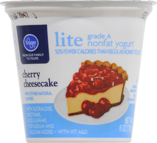 Kroger®  Lite Cherry Cheesecake Yogurt Perspective: front