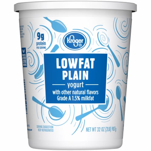 Kroger® Plain Lowfat Yogurt Tub Perspective: front