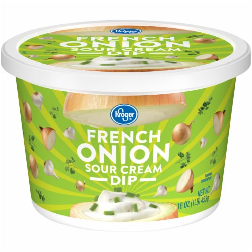Kroger® French Onion Sour Cream Dip Tub Perspective: front