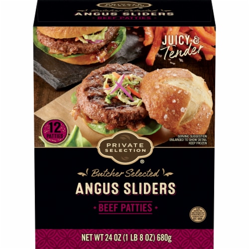 Private Selection® Angus Beef Slider Patties Perspective: front