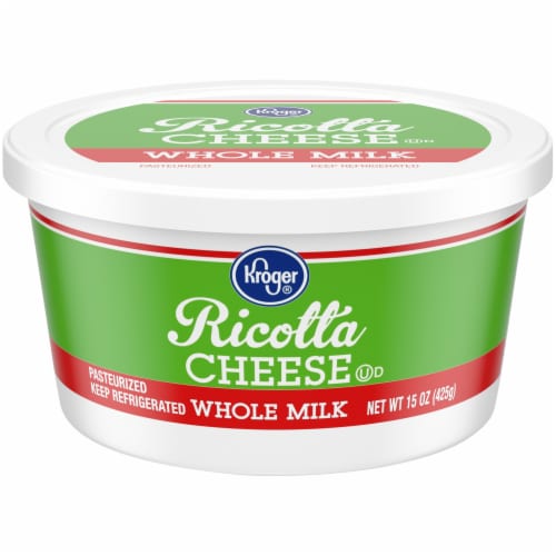 Kroger® Whole Milk Ricotta Cheese Tub, 15 oz - Food 4 Less