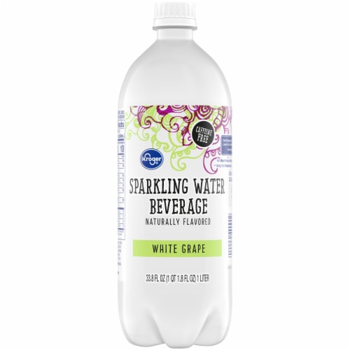 Kroger® White Grape Flavored Sparkling Bottled Water Perspective: front