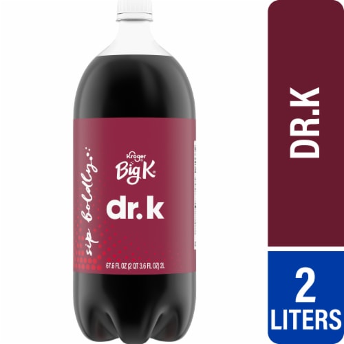 Big K® Dr. K Cola Soda Bottle Perspective: front
