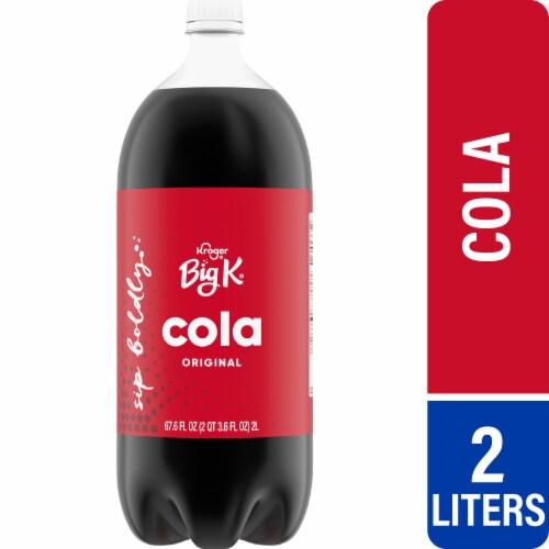Big K® Cola Soda Bottle Perspective: front