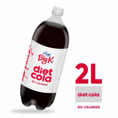 Big K® Diet Cola Soda Bottle Perspective: front