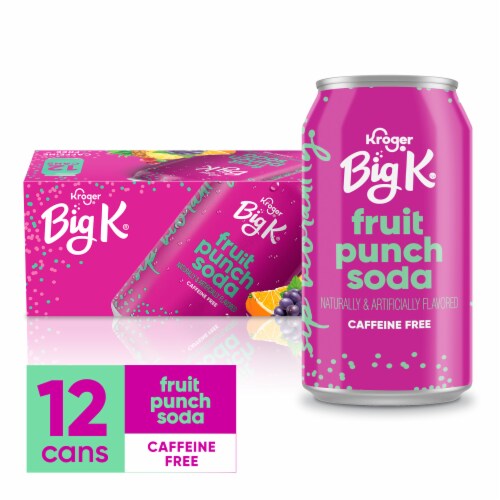 Big K® Fruit Punch Soda Cans Perspective: front