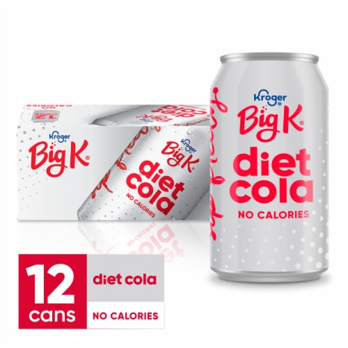 Diet Big K® Cola No Calorie Soda Cans Perspective: front