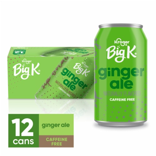 Big K® Caffeine Free Ginger Ale Can Soda Cans Perspective: front