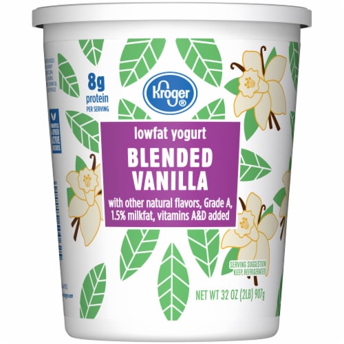 Kroger® Vanilla Low Fat Yogurt Tub Perspective: front