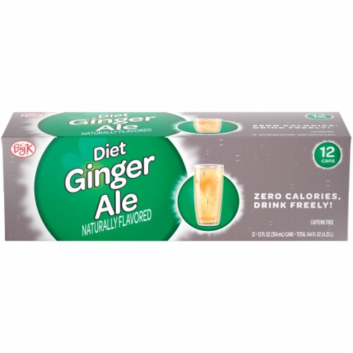 Kroger Big K® Diet Ginger Ale Soda Can Perspective: front