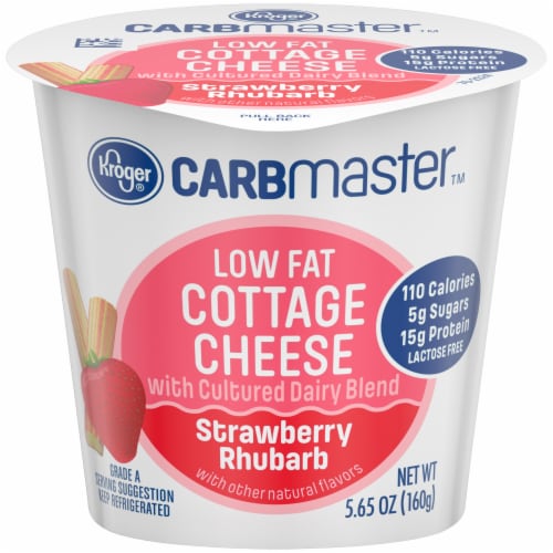 Kroger Carbmaster Strawberry Rhubarb Low Fat Cottage Cheese