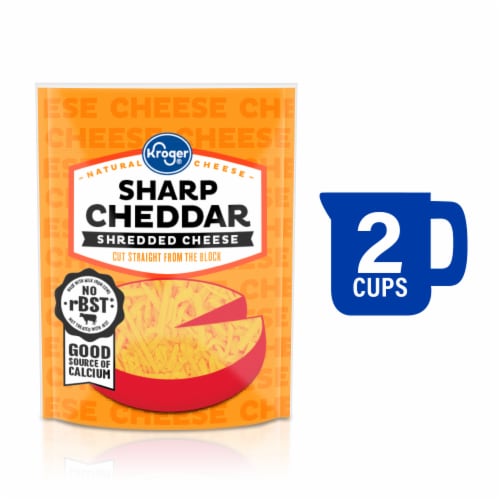 Kroger® Sharp Cheddar Shredded Cheese, 8 oz - Kroger