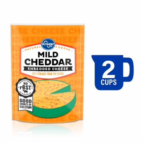 Kroger® Shredded Mild Cheddar Cheese Perspective: front