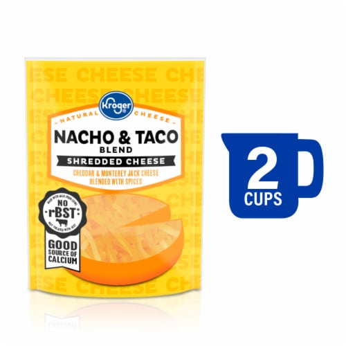 Kroger® Nacho & Taco Blend Shredded Cheese Perspective: front