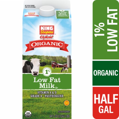 King Soopers® City Market® Organic 1% Low Fat Milk Perspective: front