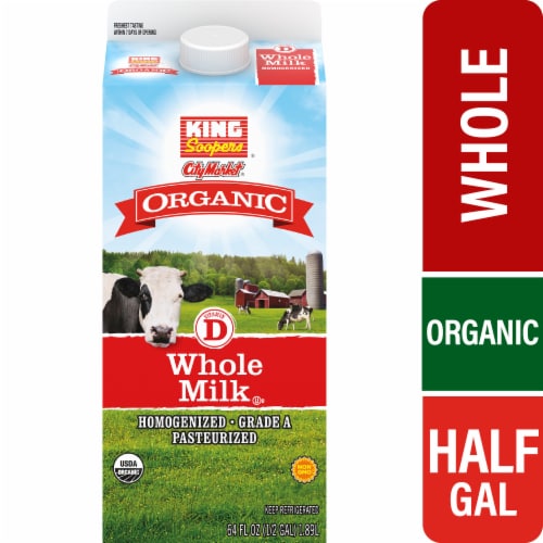 King Soopers Organic Vitamin D Whole Milk Perspective: front