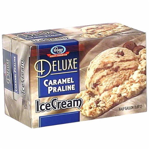 Kroger® Deluxe Caramel Praline Ice Cream Perspective: front