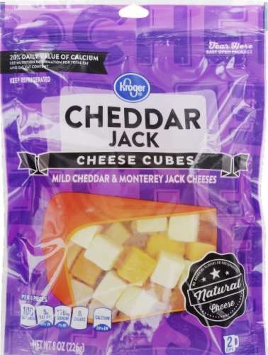 Kroger® Cheddar Jack Cheese Cubes Perspective: front