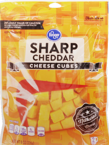 Kroger® Sharp Cheddar Cheese Cubes Perspective: front