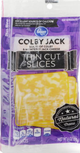Kroger® Thin Cut Colby Jack Cheese Slices Perspective: front
