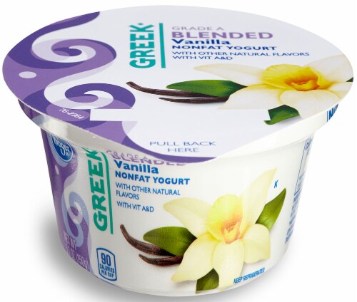 Kroger®  Blended Vanilla Grade A Nonfat Greek Yogurt Perspective: front