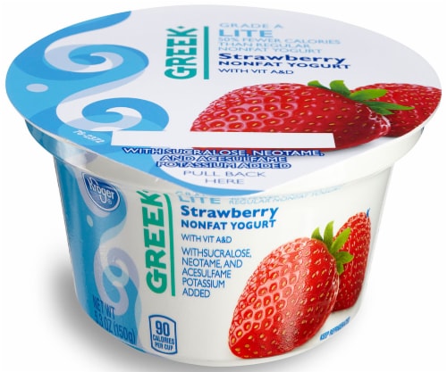 Kroger®  Strawberry Grade A Lite Nonfat Greek Yogurt Perspective: front