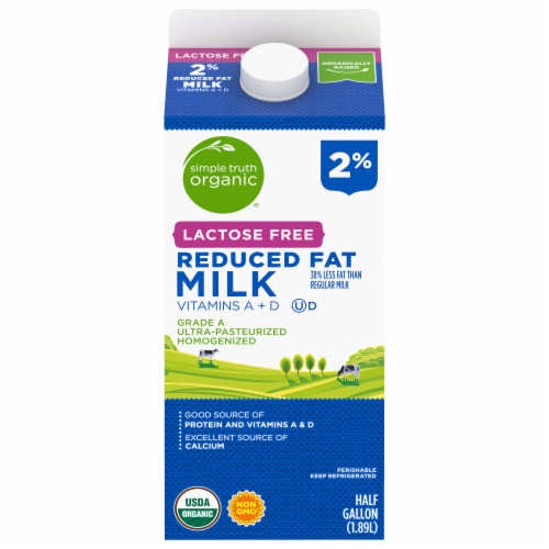 Simple Truth Organic® Lactose Free 2% Reduced Fat Milk Perspective: front