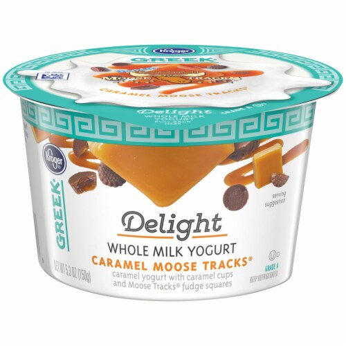 Kroger® Delight Caramel Moose Tracks Greek Yogurt Perspective: front