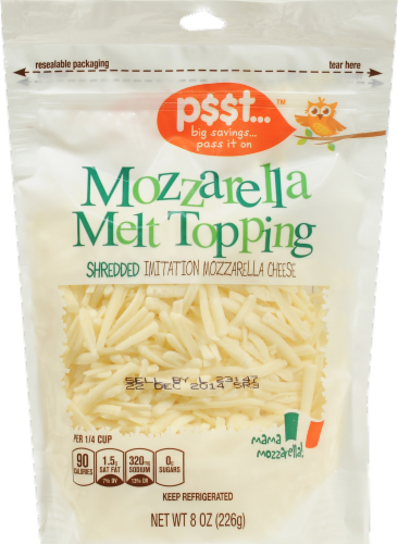 P$$t... Imitation Shredded Mozzarella Cheese Perspective: front