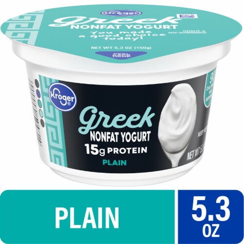 Kroger® Plain Nonfat Greek Yogurt Cup, 5.3 oz