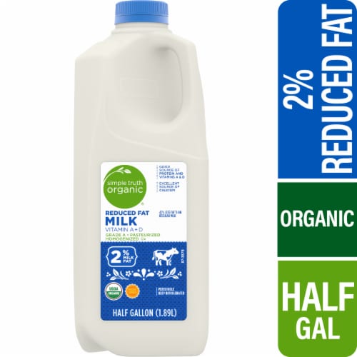 Simple Truth Organic® 2% Reduced Fat Milk Perspective: front