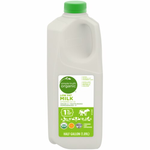Simple Truth Organic™ 1% Low-fat Milk Perspective: front