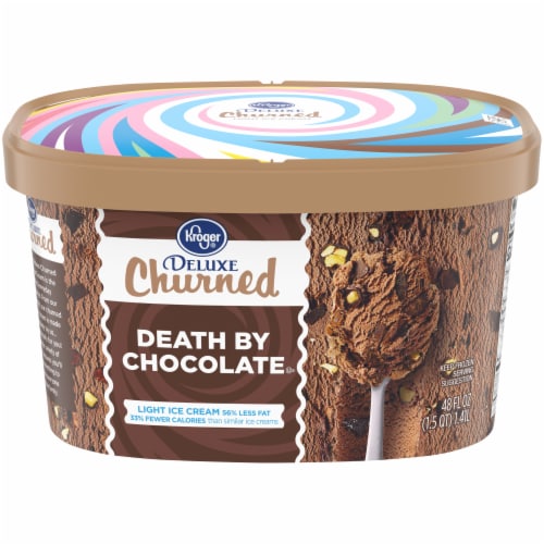 Kroger Deluxe Death By Chocolate Churned Light Ice Cream 48 fl oz Fry s Food Stores