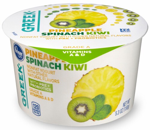 Kroger®  Pineapple Kiwi Spinach Greek Yogurt Perspective: front