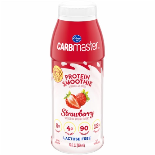 Kroger Carbmaster Strawberry Cream Protein Yogurt Smoothie Perspective: front