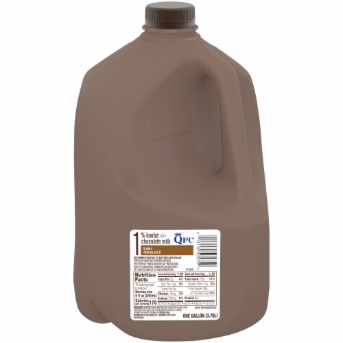 QFC 1% Lowfat Chocolate Milk Gallon Perspective: front