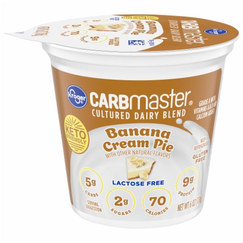 Kroger® CarbMaster® Banana Cream Pie Lactose Free Lowfat Yogurt Perspective: front