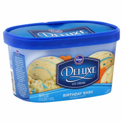Kroger® Deluxe Birthday Bash Ice Cream Tub Perspective: front