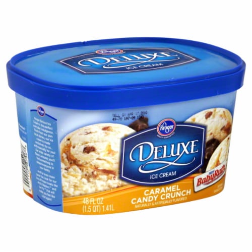 Kroger® Deluxe Caramel Candy Crunch Ice Cream Perspective: front