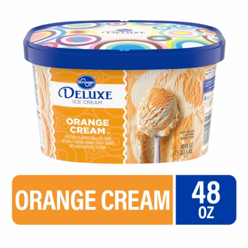 Kroger® Deluxe Orange Cream Ice Cream Tub Perspective: front