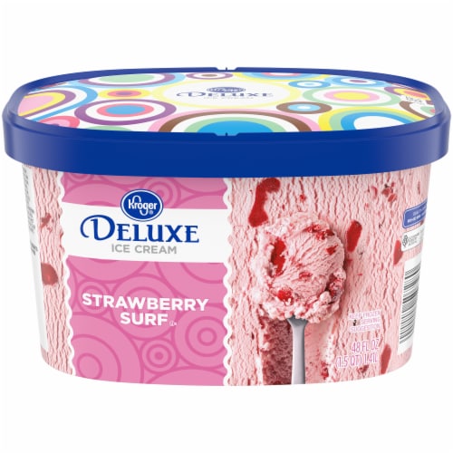 Kroger® Deluxe Strawberry Surf Ice Cream Tub, 48 oz - Baker's