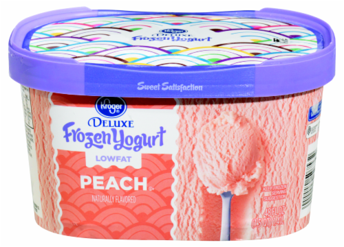Kroger® Deluxe Lowfat Peach Frozen Yogurt Perspective: front