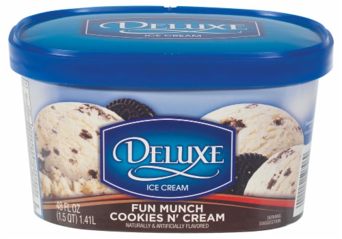Kroger®  Deluxe Fun Munch Cookies N' Cream Ice Cream Perspective: front