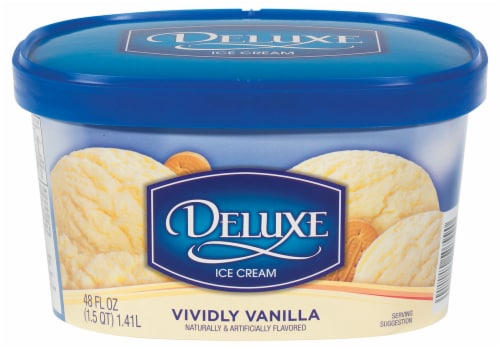Kroger®  Deluxe Vividly Vanilla Ice Cream Perspective: front