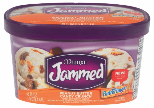 Kroger® Deluxe Jammed Peanut Butter Candy Crunch Ice Cream Perspective: front