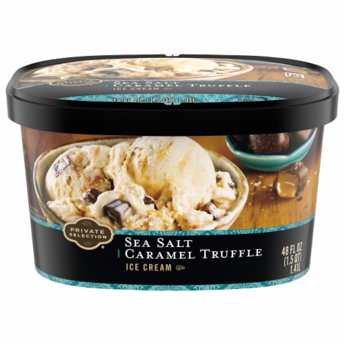 Private Selection® Sea Salt Caramel Truffle Ice Cream Tub Perspective: front