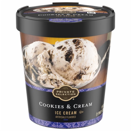 Private Selection® Cookies and Cream Ice Cream Pint Perspective: front
